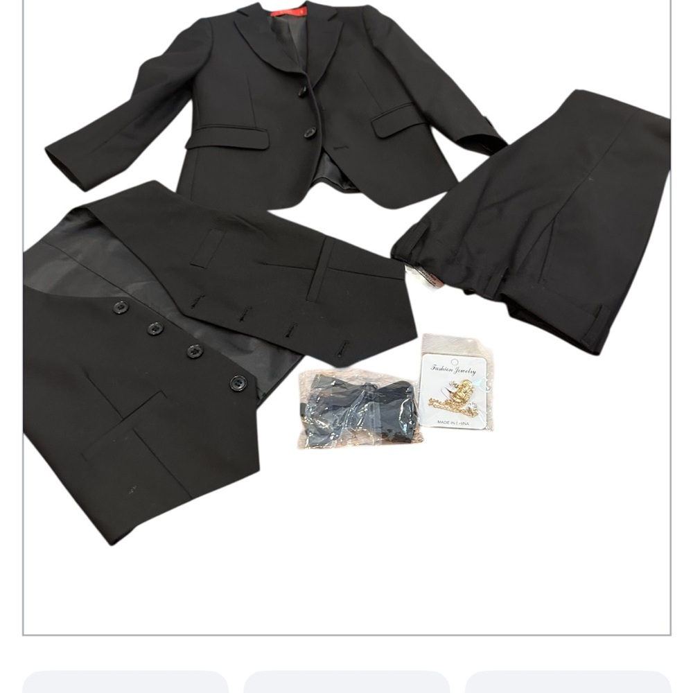 Chic Black Blazer and Skirt Set
